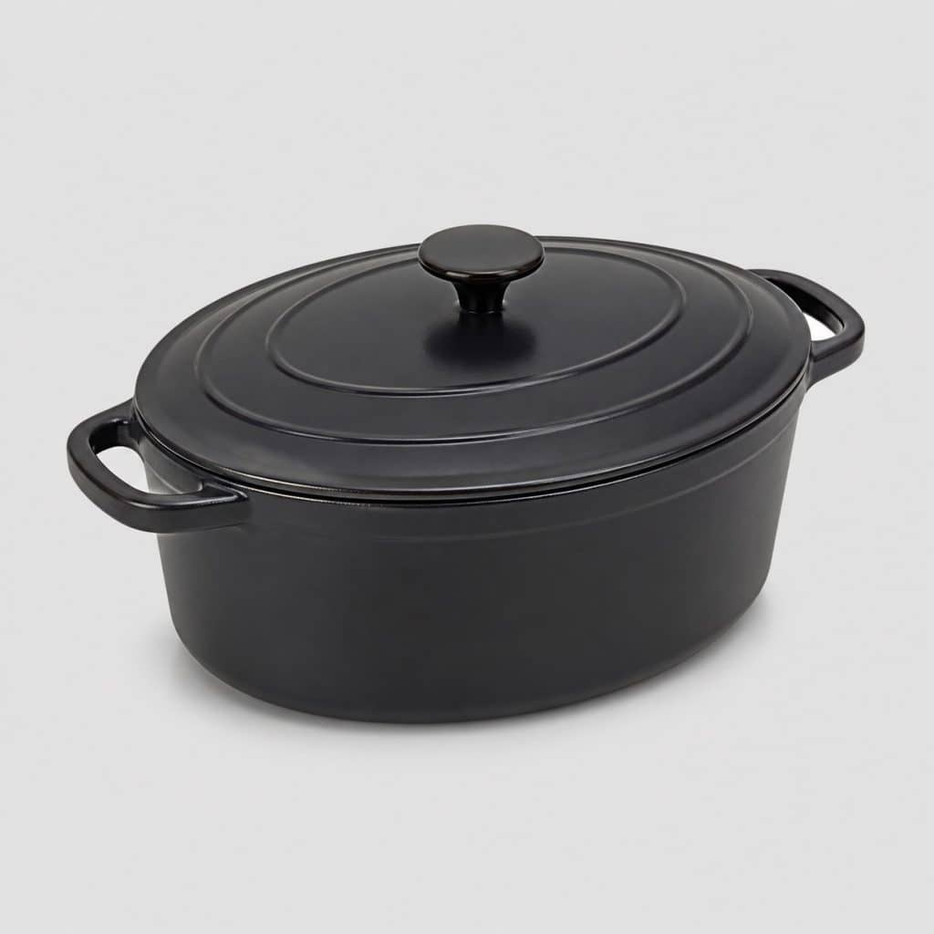 Cocotte en fonte pour le four vue de face