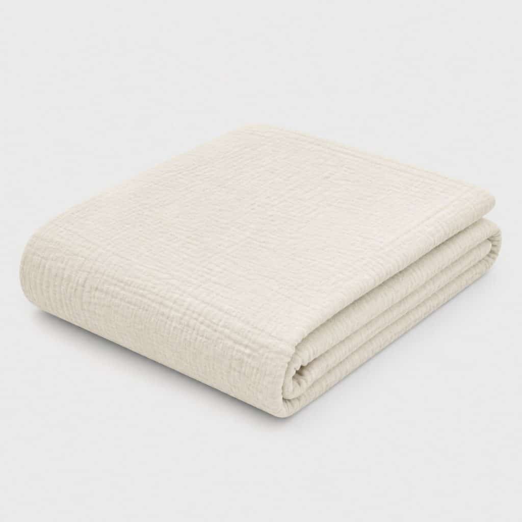 Drap plat en gaze de coton plié