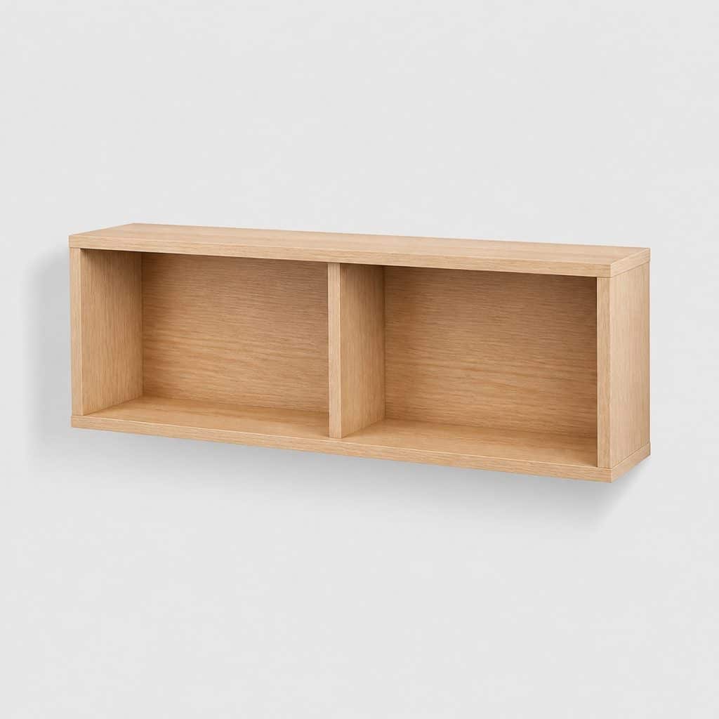 Étagère de rangement murale dans une chambre épurée