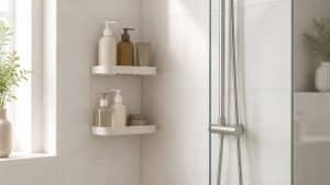 Étagère de douche sans percer : comment bien la fixer ?