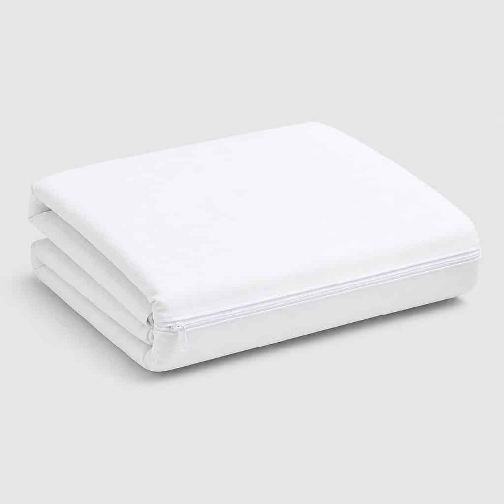 Housse intégrale de matelas zippée pliée