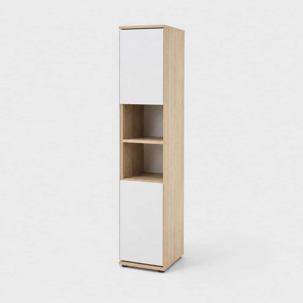Petite colonne de rangement compacte dans un couloir étroit