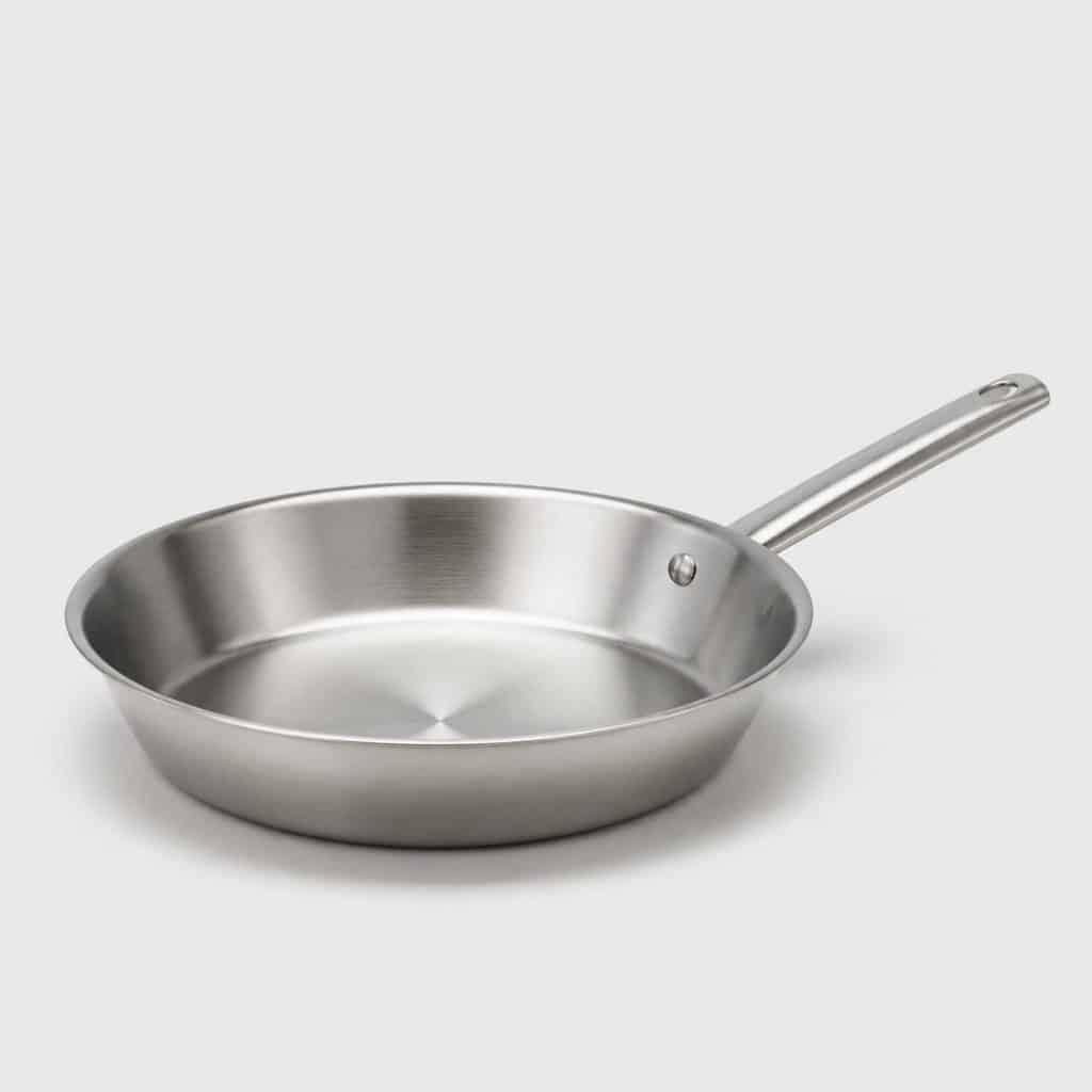 Poêle inox 30 cm, vue d'ensemble