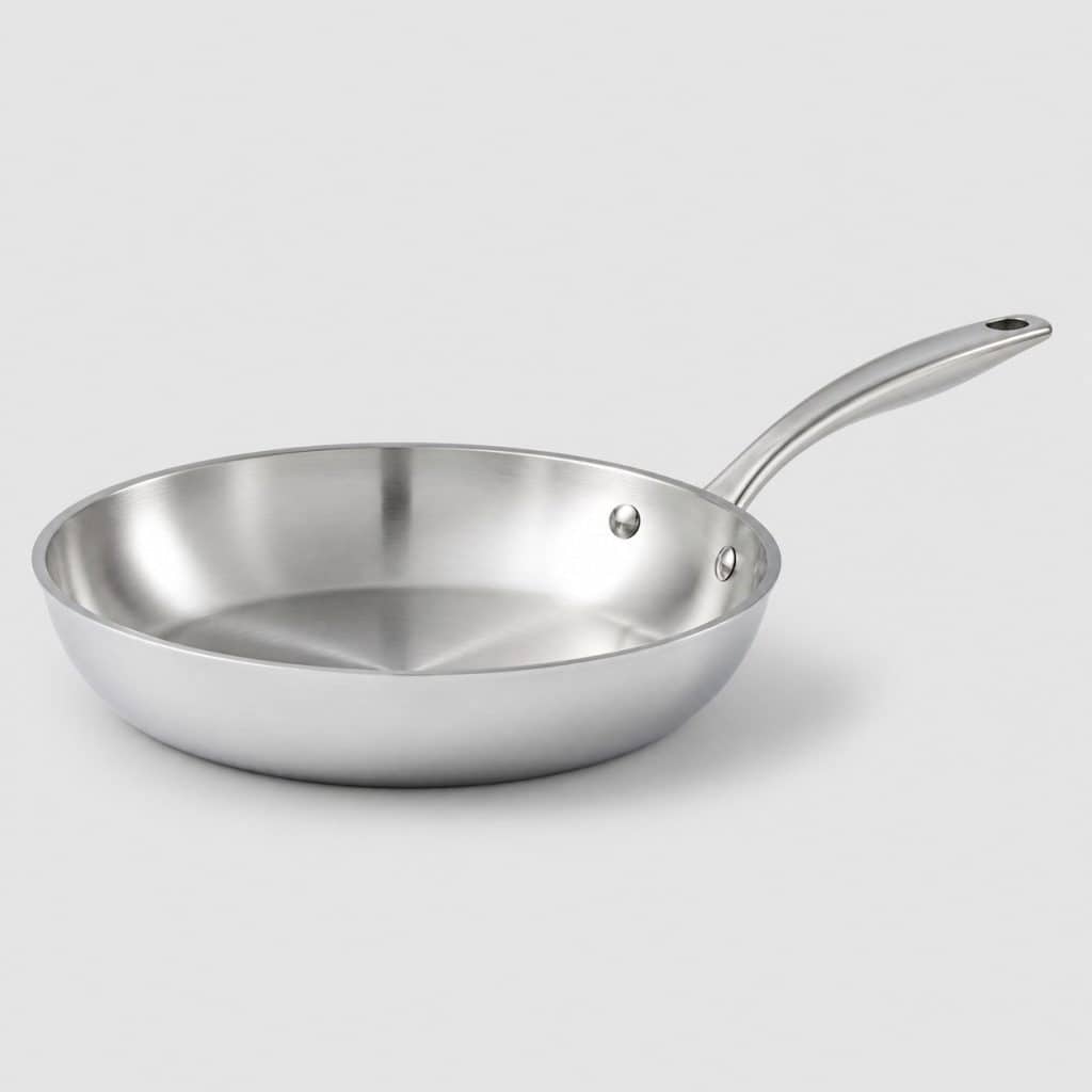 Poêle inox induction 24 cm, vue d'ensemble