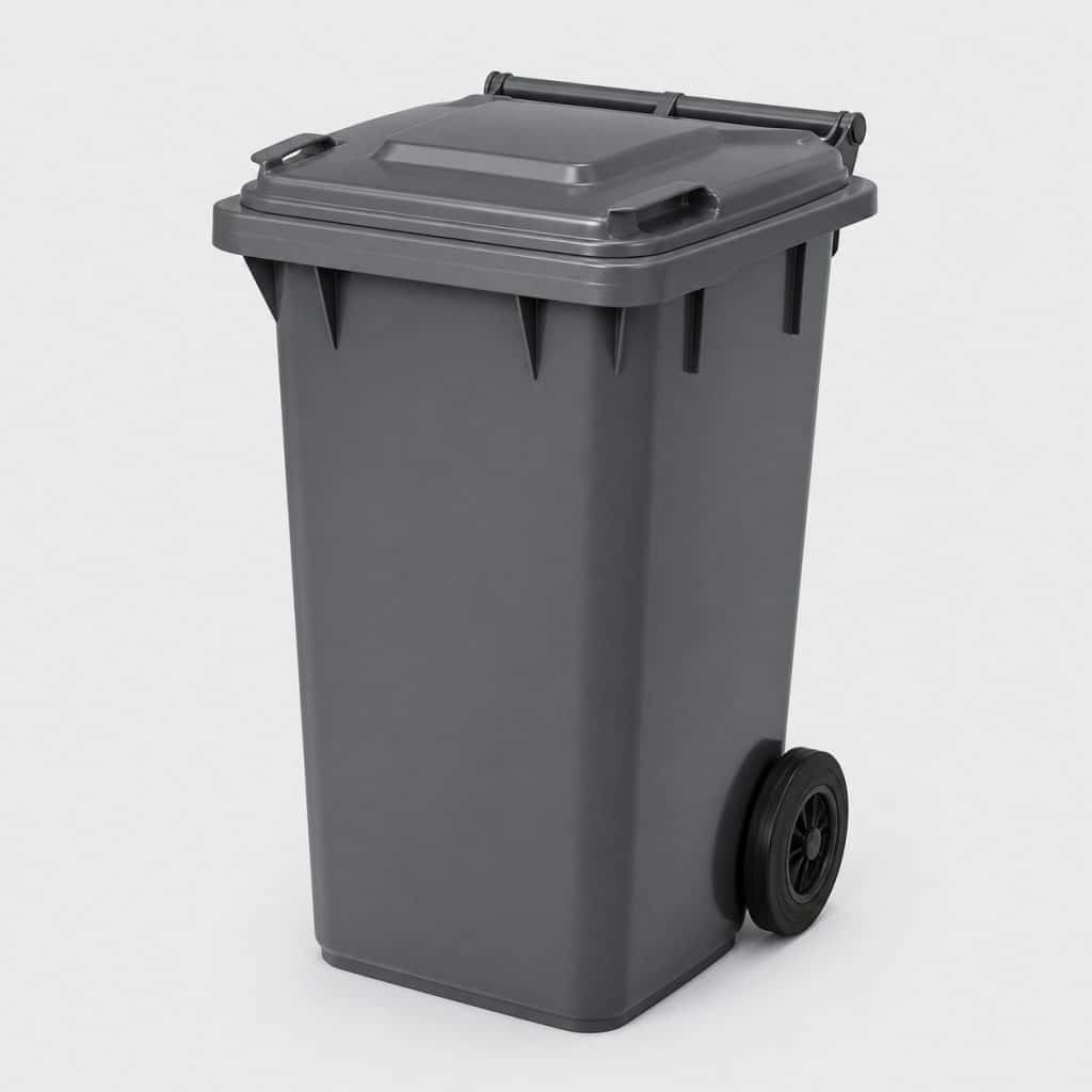 Poubelle d'extérieur 100 litres avec couvercle