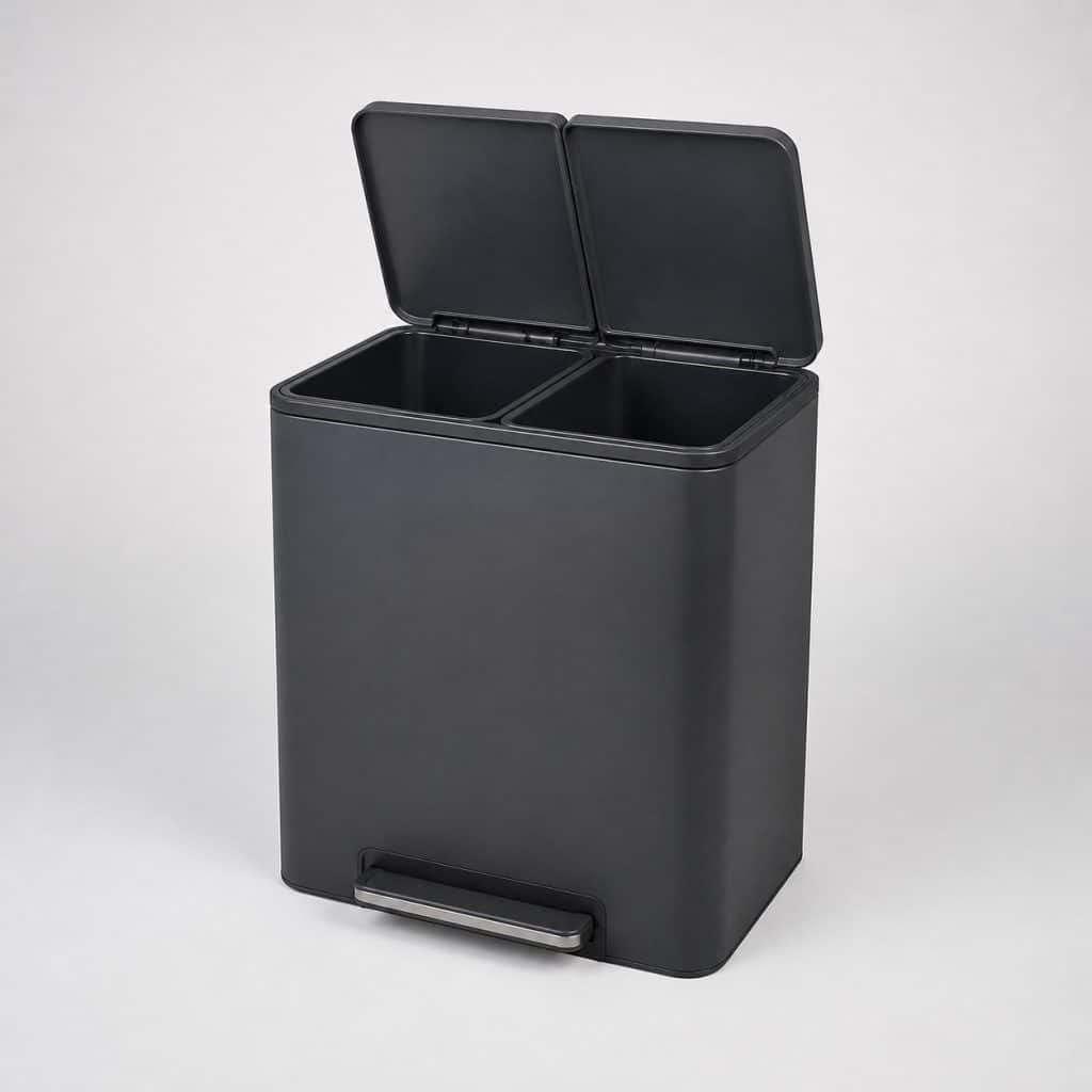 Poubelle de tri sélectif 30 litres 2 bacs