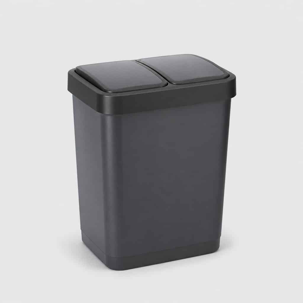 Poubelle double compartiment grande capacité 100 litres