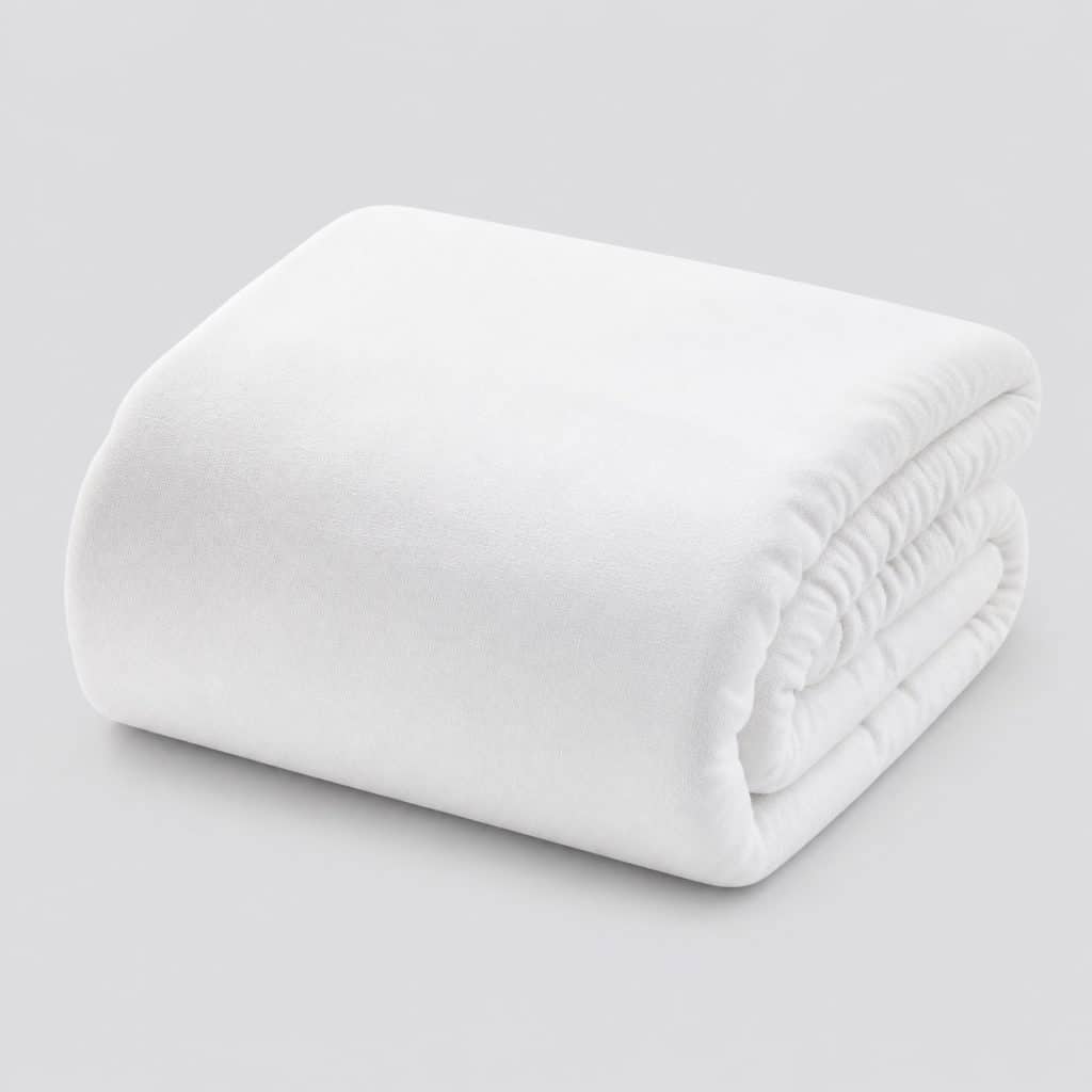 Protège-matelas anti-acarien certifié Oeko-Tex 140 × 190 cm sur un lit